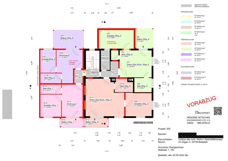 Grundriss Entwurf OG