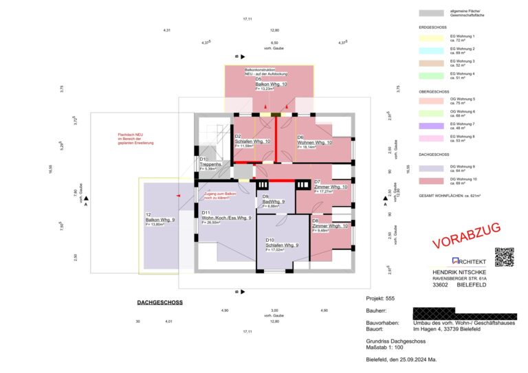 Grundriss Entwurf DG